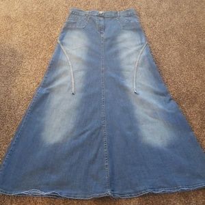 Long Jean skirt